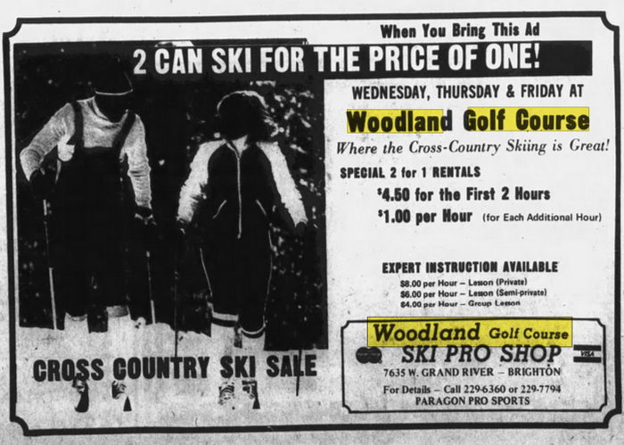 Woodlands Golf Course - Feb 7 1979 Ad (newer photo)
